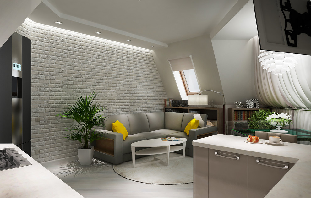 Кухня-гостиная для молодой пары