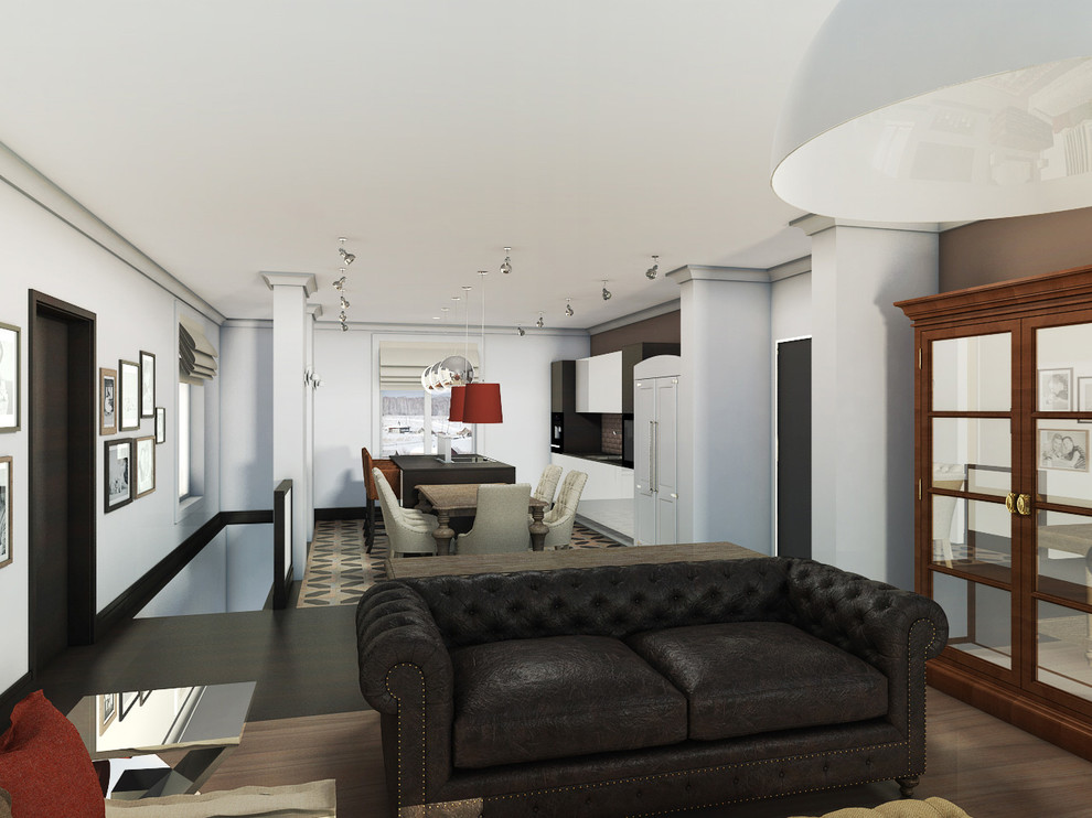 living room, lesnye polyany house