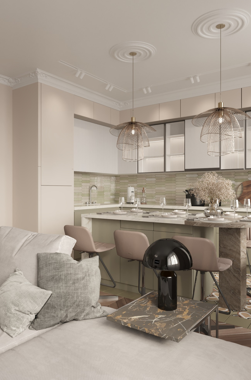 Современный  элегантный интерьер