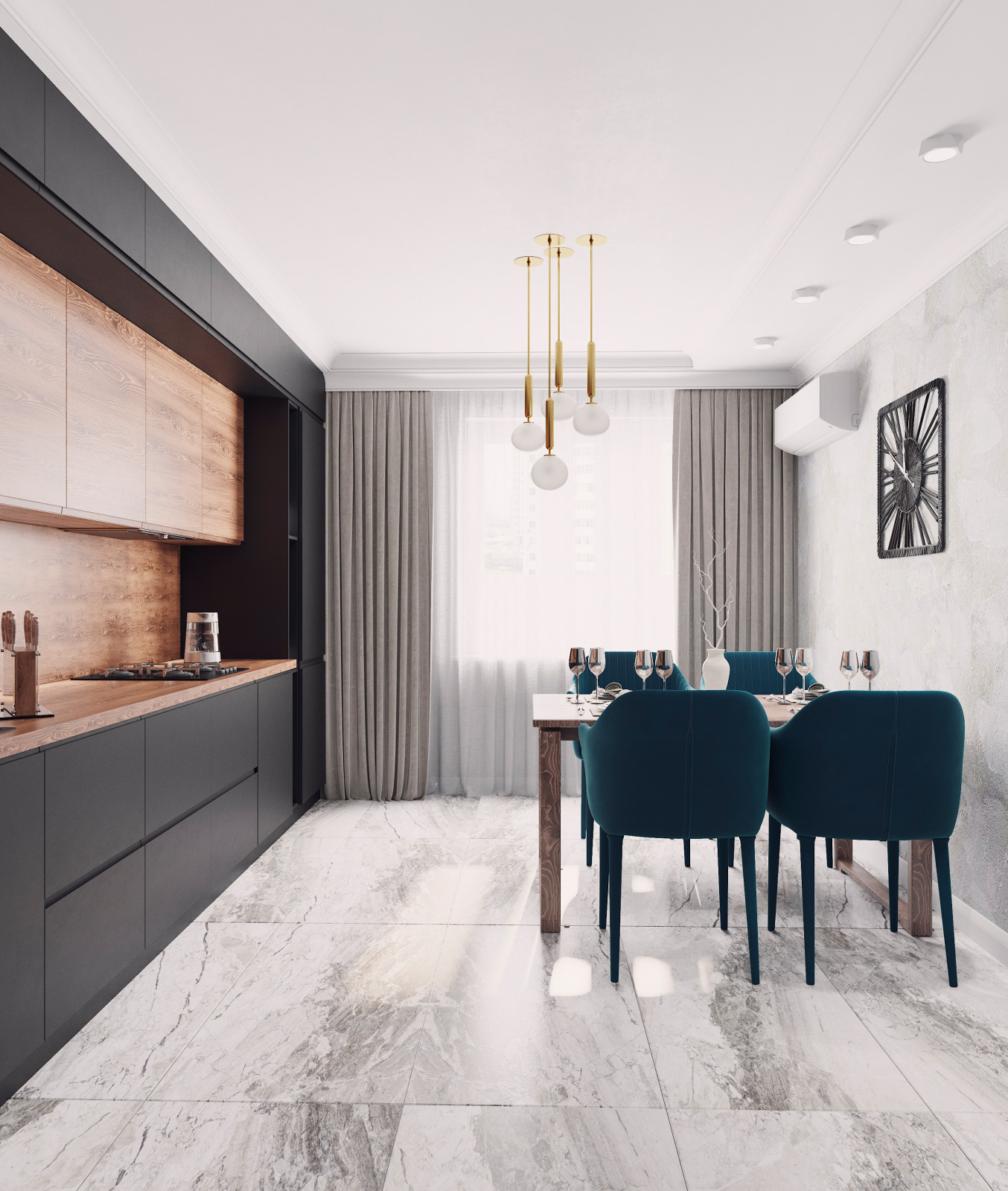 3-ком. квартира в стиле фьюжн