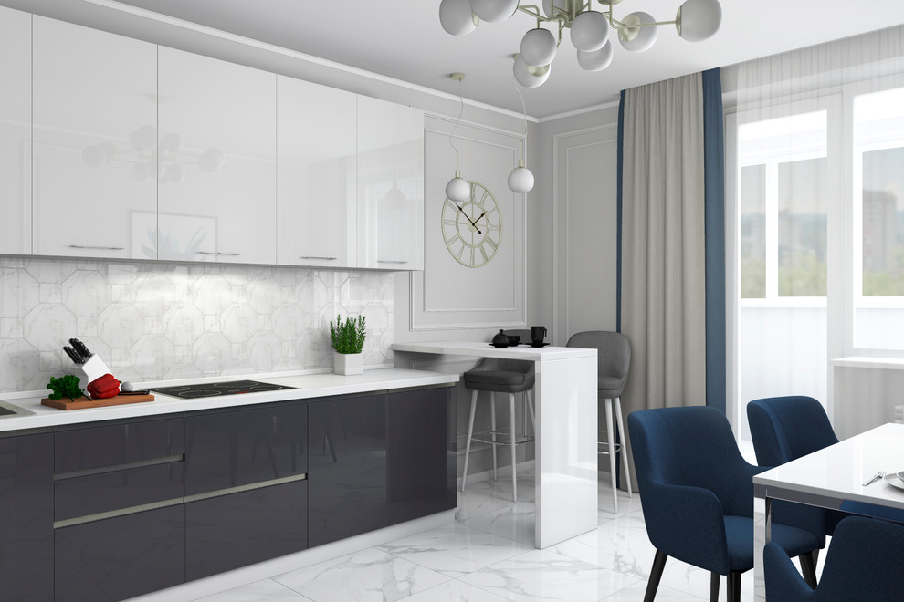 Дизайн интерьера трехкомнатной квартиры в ЖК "Граф Орлов"