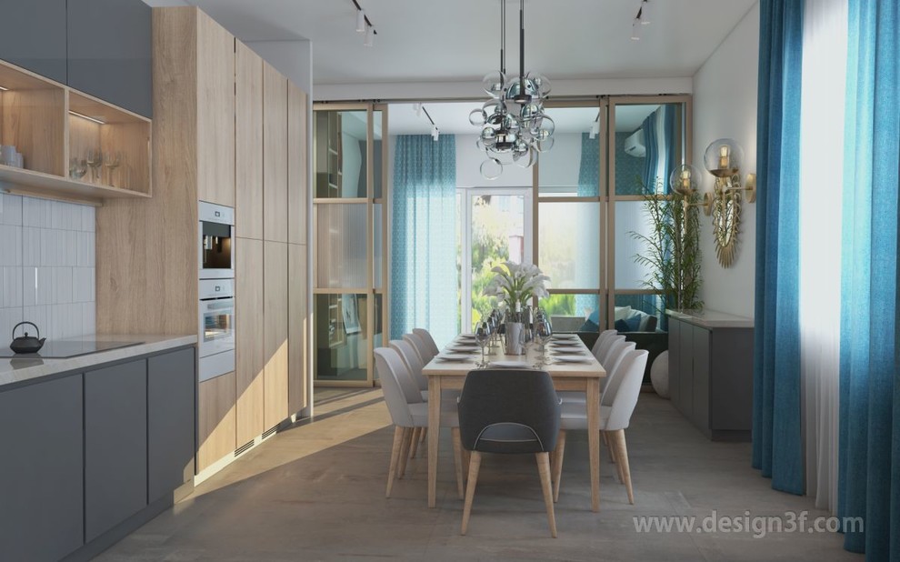 Обложка проекта: Современная кухня в частном доме