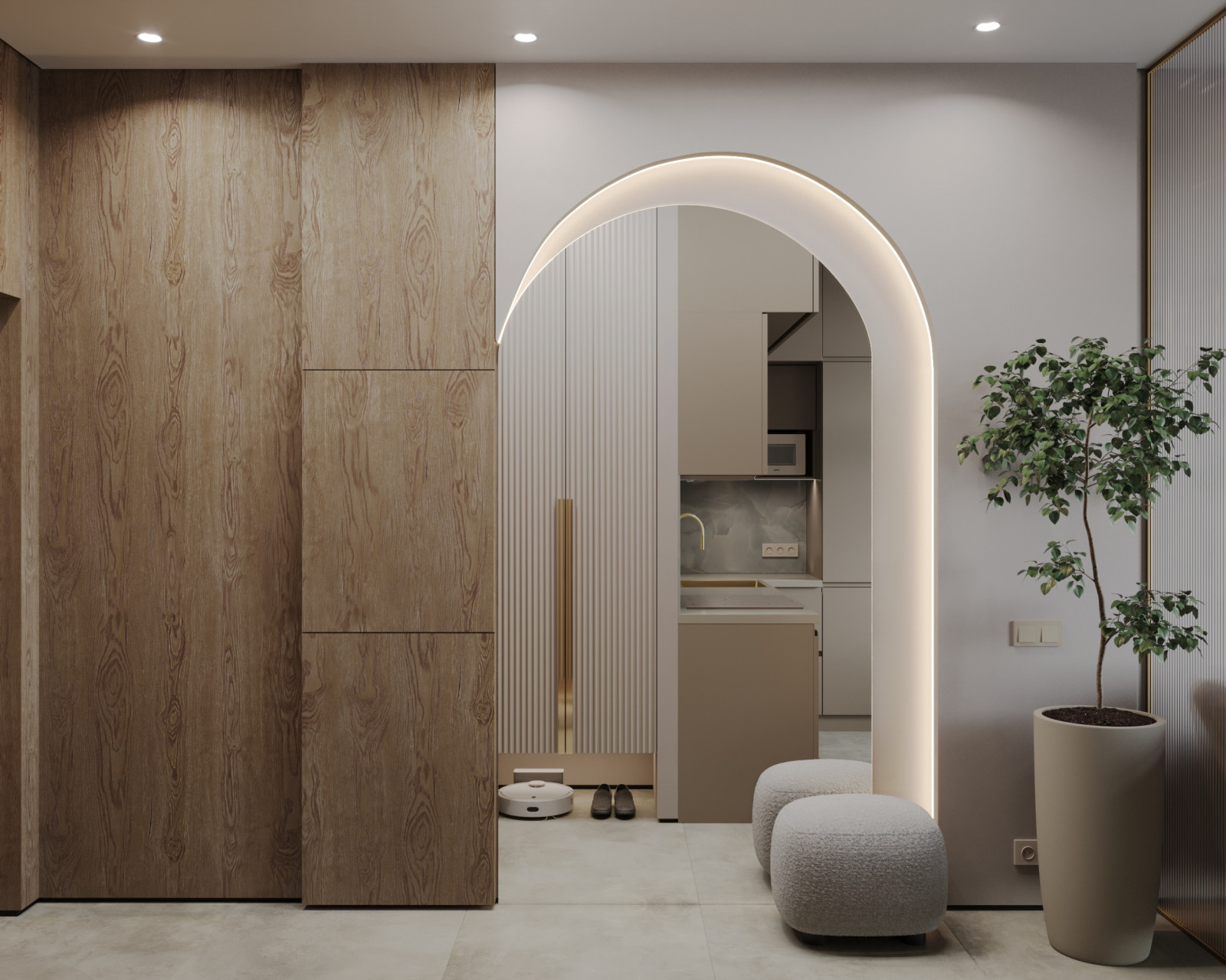 Дизайн интерьера однокомнатной квартиры "1к. квартира в ЖК Russian Design Distri