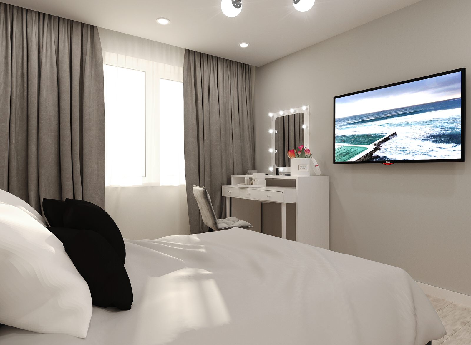 квартира для молодой пары - спальня