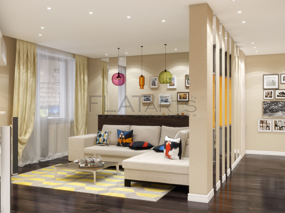 Дизайн 3-ной квартиры в современном, с элементами эко-стиля