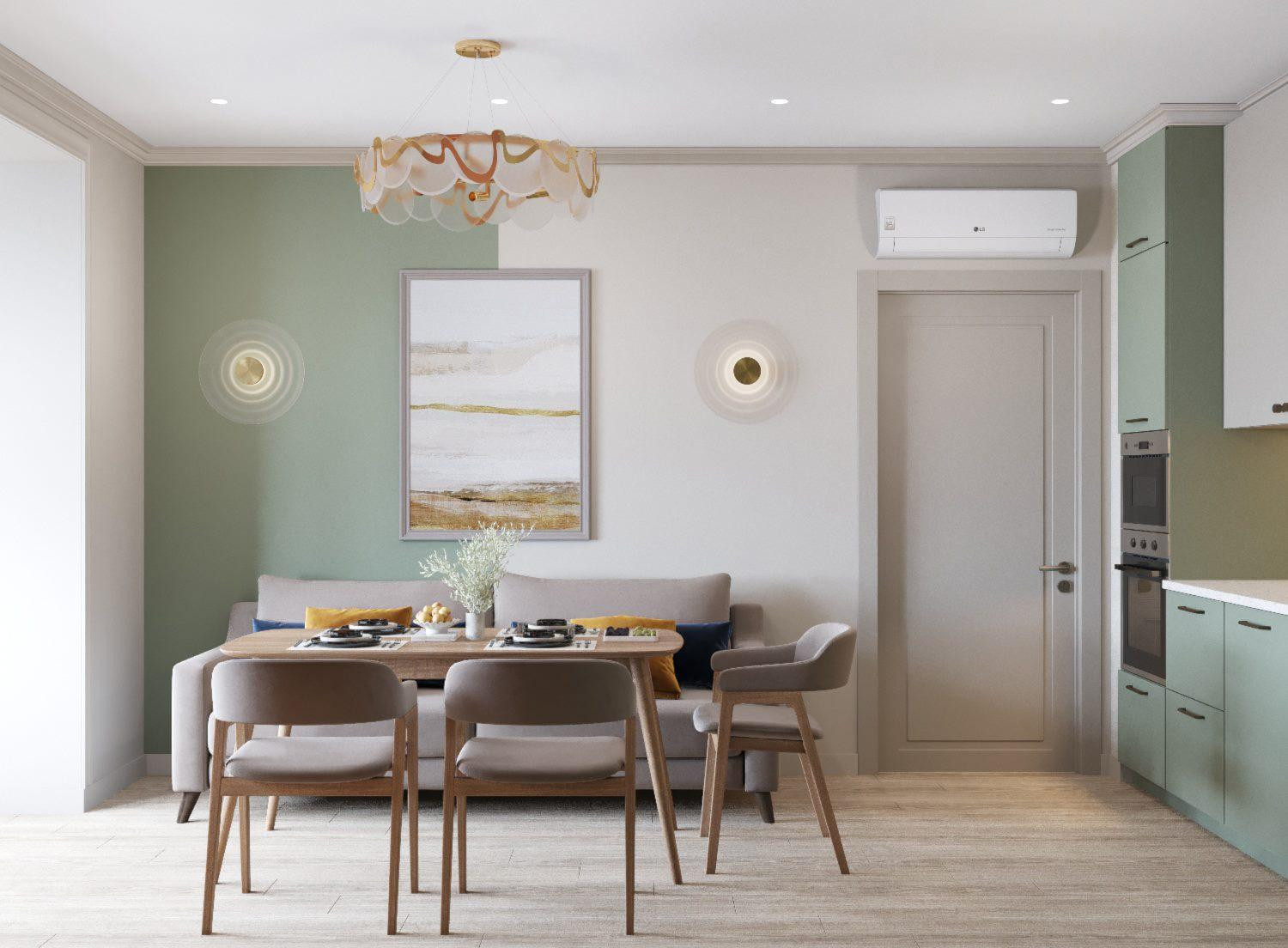 Яркая эклектичная квартира 85м2 в Новороссийске