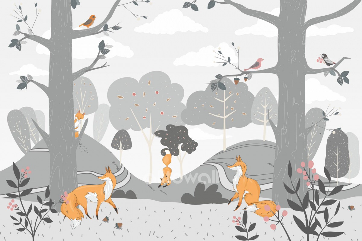 Детская в Германии с обоями Alltowall, разработанными специально для интерьера