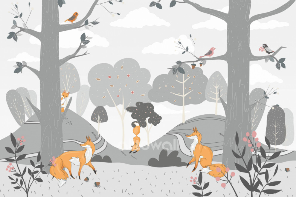 Детская в Германии с обоями Alltowall, разработанными специально для интерьера