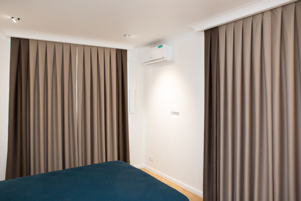 Мужская спальная, шторы блекаут  (ЖК Венский лес г. Уфа)