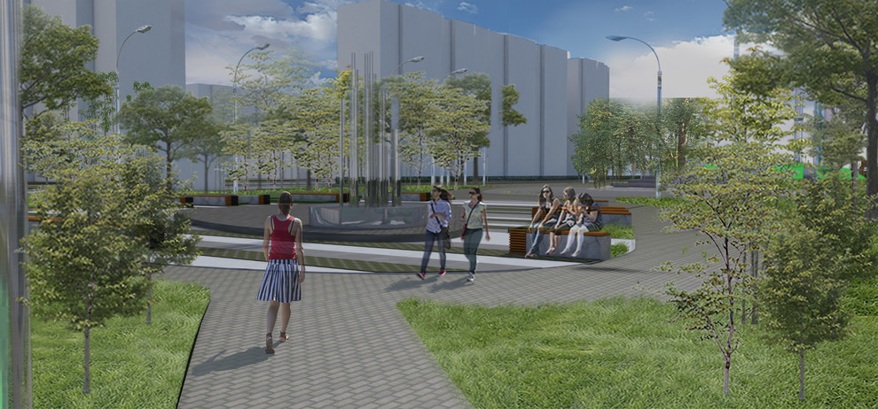 Концептуальное предложение благоустройства территории сквера Л.Ровнина