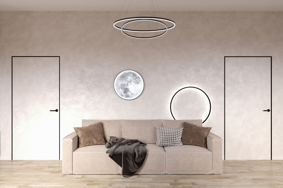 Современные оттенки серого и уютного дерева)