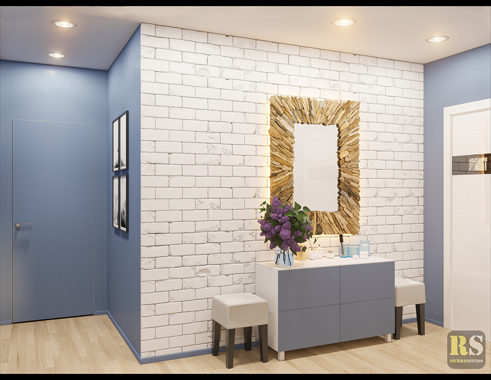 Дизайн интерьера "двушки" 46м2 в Скандинавском стиле для молодой пары