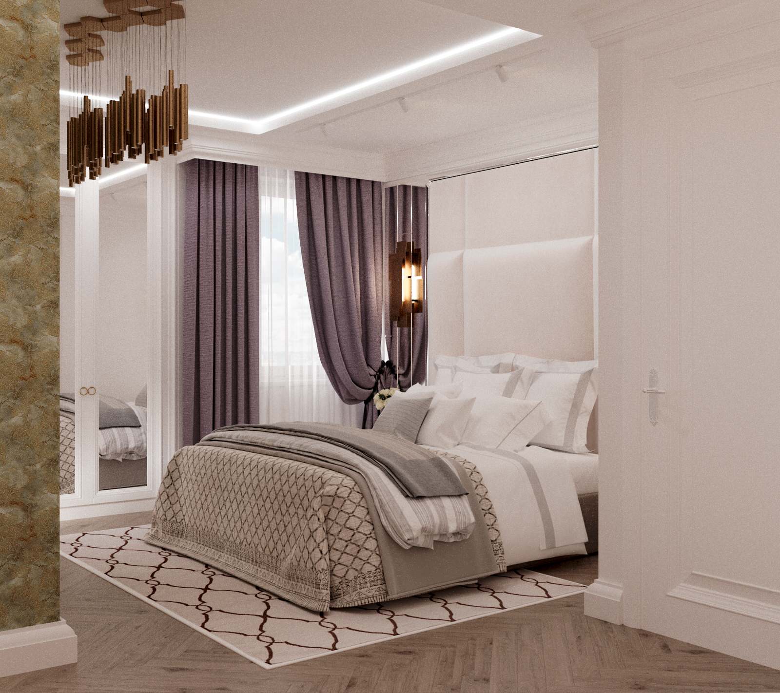 Обложка проекта: Спальня, современная классика, 2019