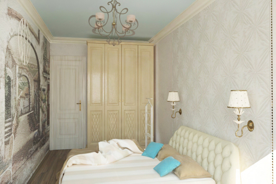 Проект спальни в доме 60-х годов