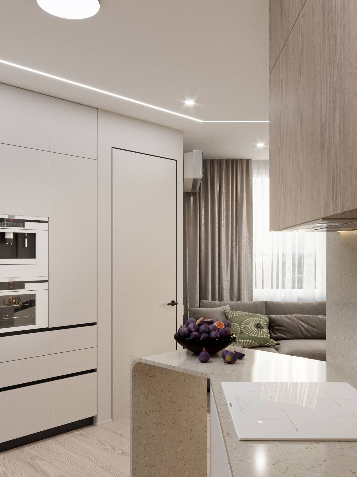 Минималистичная квартира в светлых тонах в ЖК Кристалл
