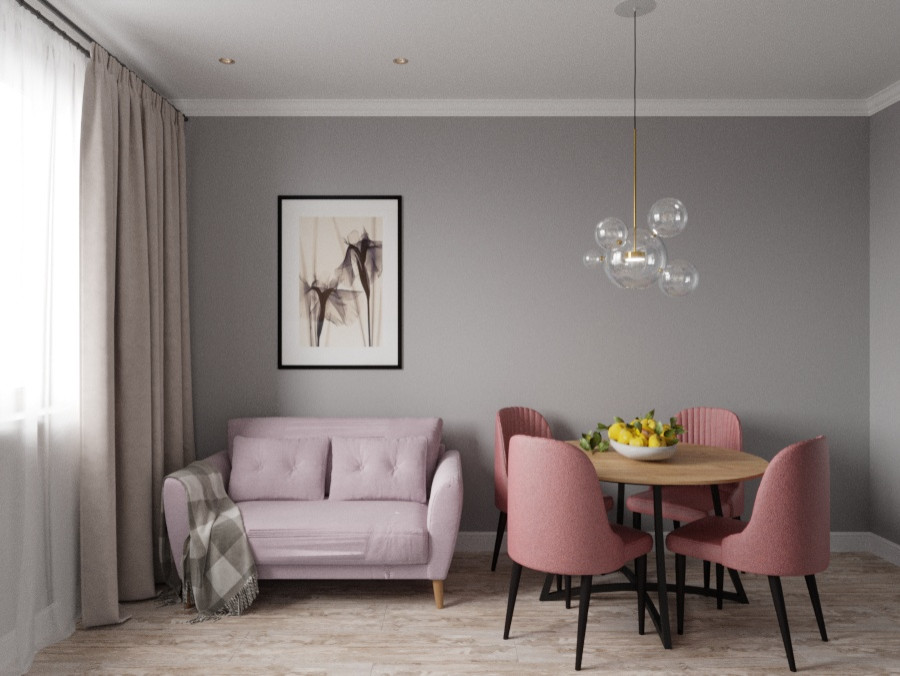 Дизайн-проект для двухкомнатной квартиры. 63.33 кв.м