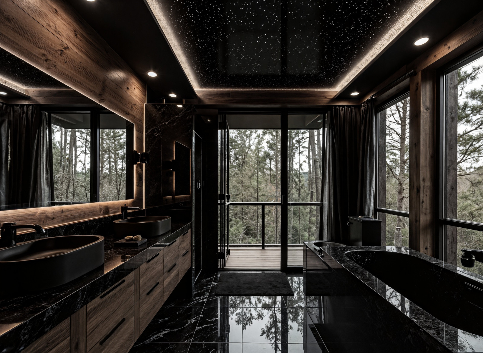 Интерьеры в деревянном доме