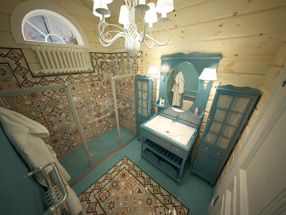 Дом в стиле прованс с акцентами русского стиля