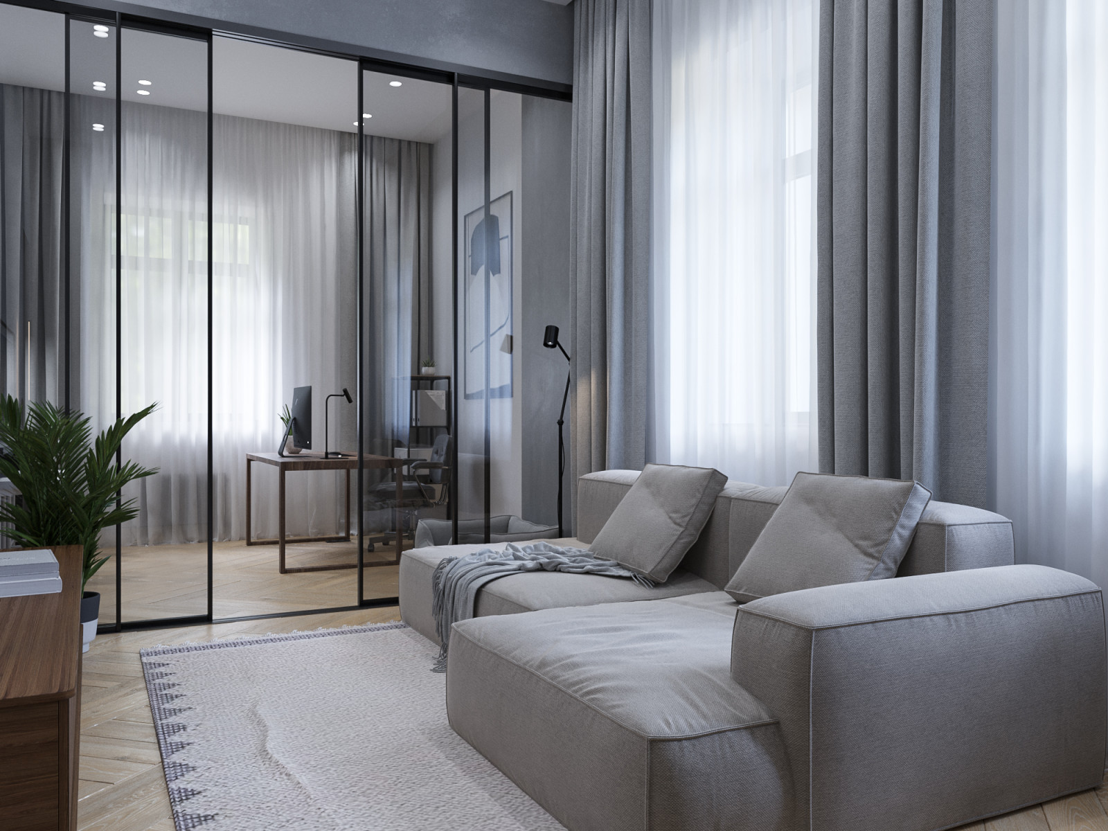 Серый минимализм в центре Петербурга