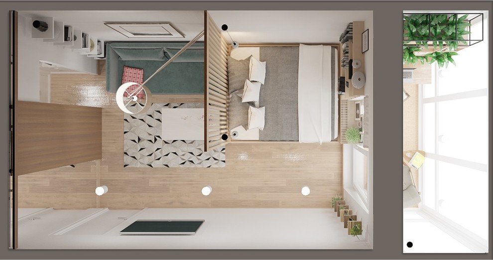 Проект однокомнатной квартиры в ЖК "Квартал энтузиастов"