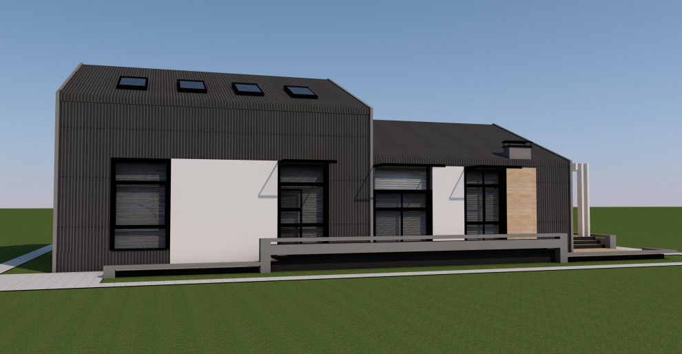 Архитектура дома стиле Барнхаус