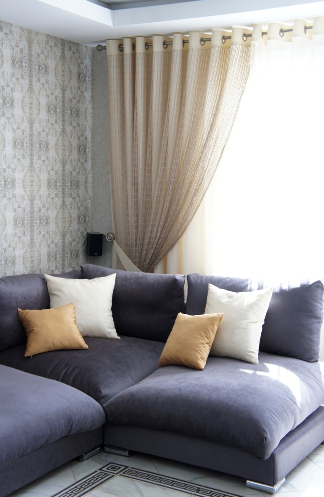 Шторы в стильный загородный дом.