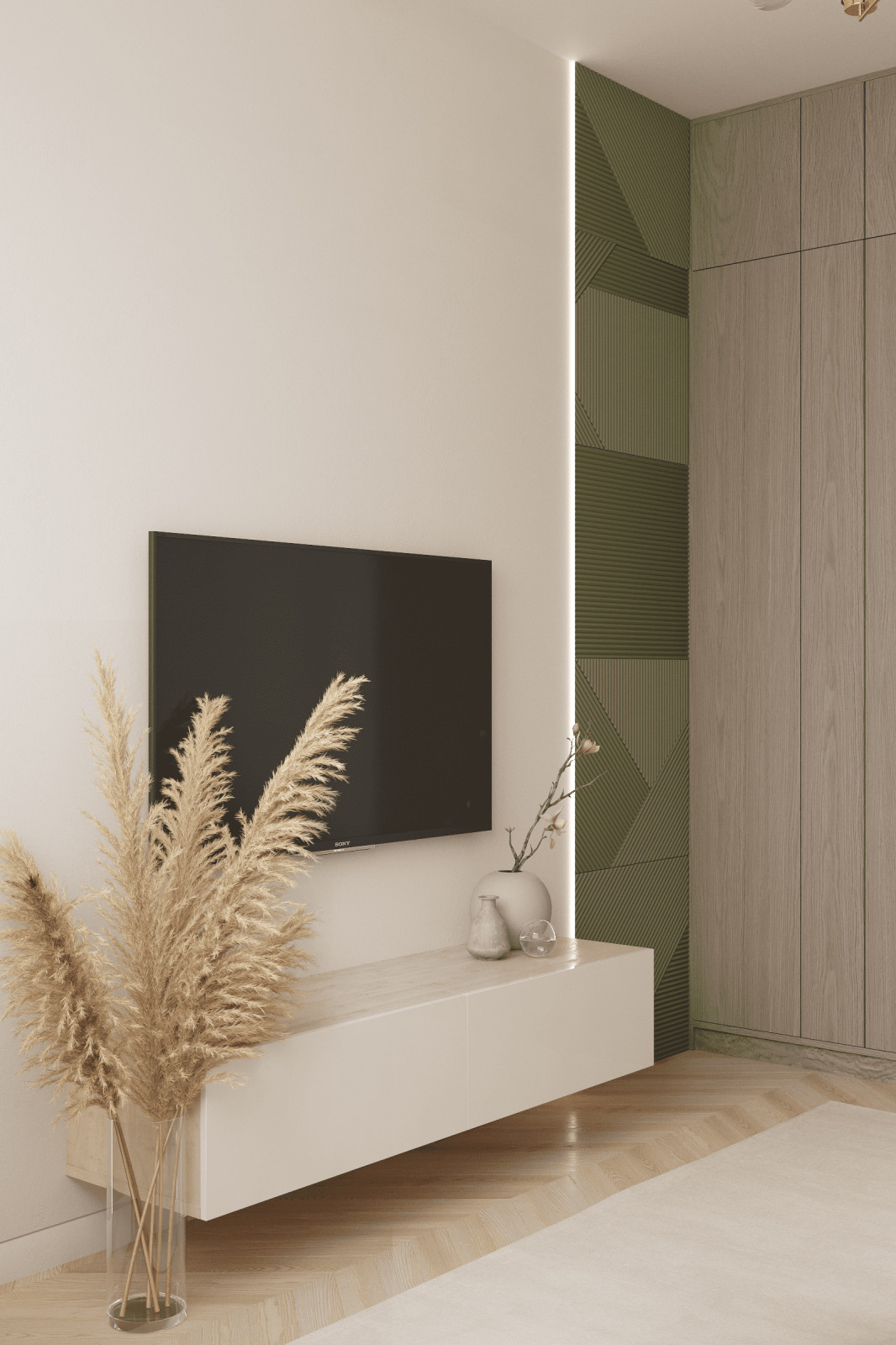 Просторная квартира в нежных оттенках со стильными элементами декора