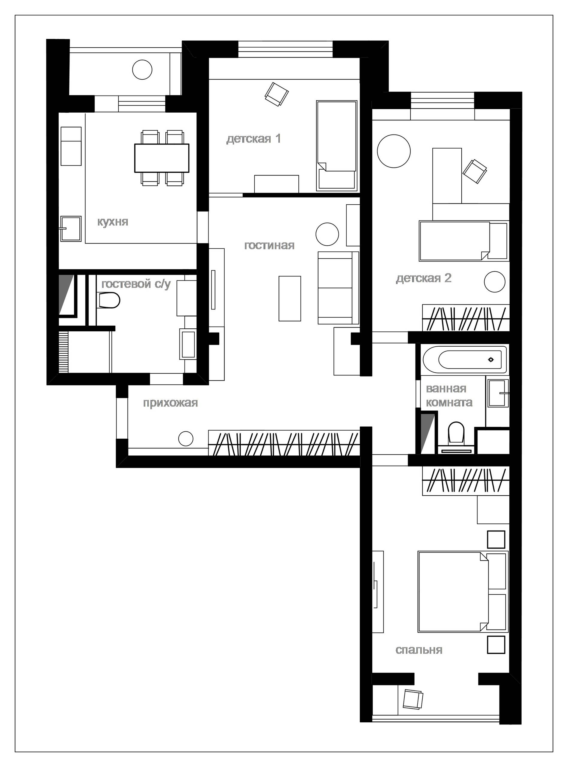 Планировка: 3 решения для трехкомнатной квартиры типовой серии П-3М