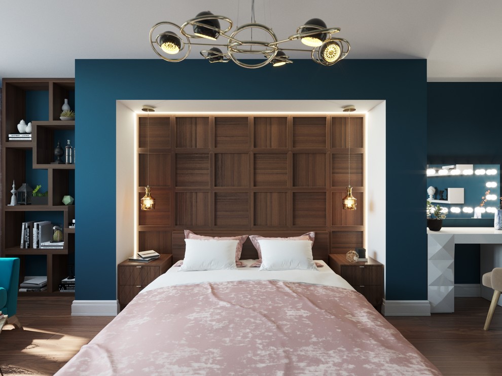 Дизайн интерьера спальни для молодой пары с двумя детьми(вариант 3)