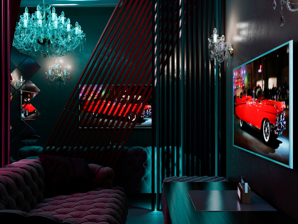 Кальянная в стиле 50х годов