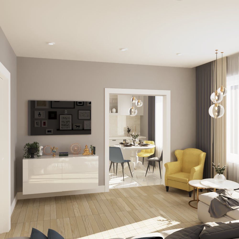 Дизайн квартиры 90 кв.м.