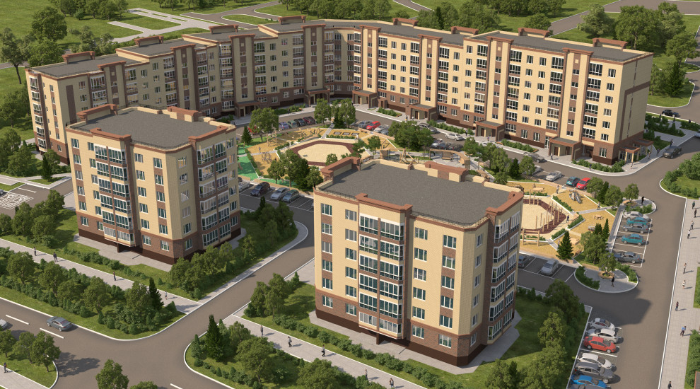 Обложка проекта: Разработка планировки дворового пространства и 3д визуализация жилого комплекса