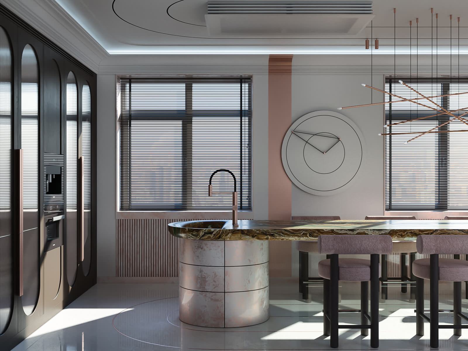 ЖК Янтарный город - (гостиная и кухня)