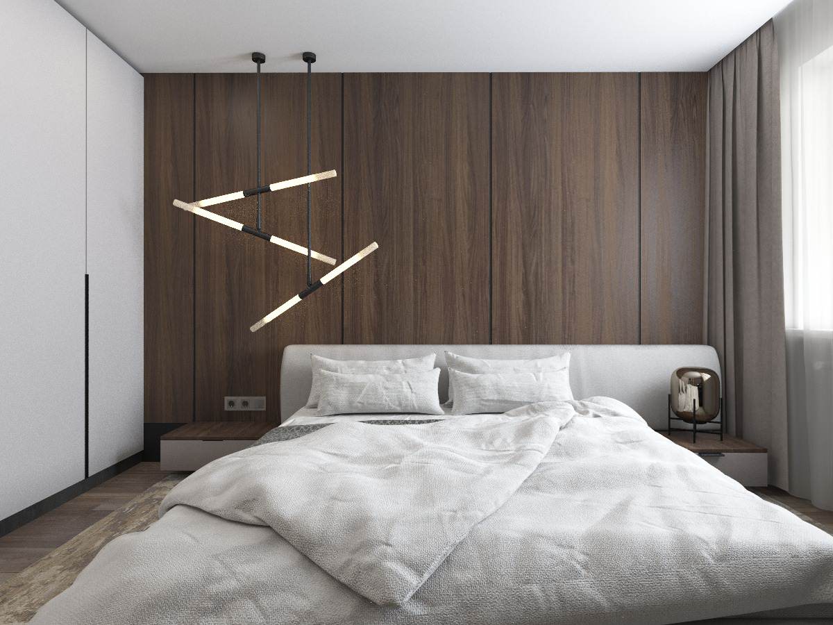 Варианты оформления стены в одной спальне