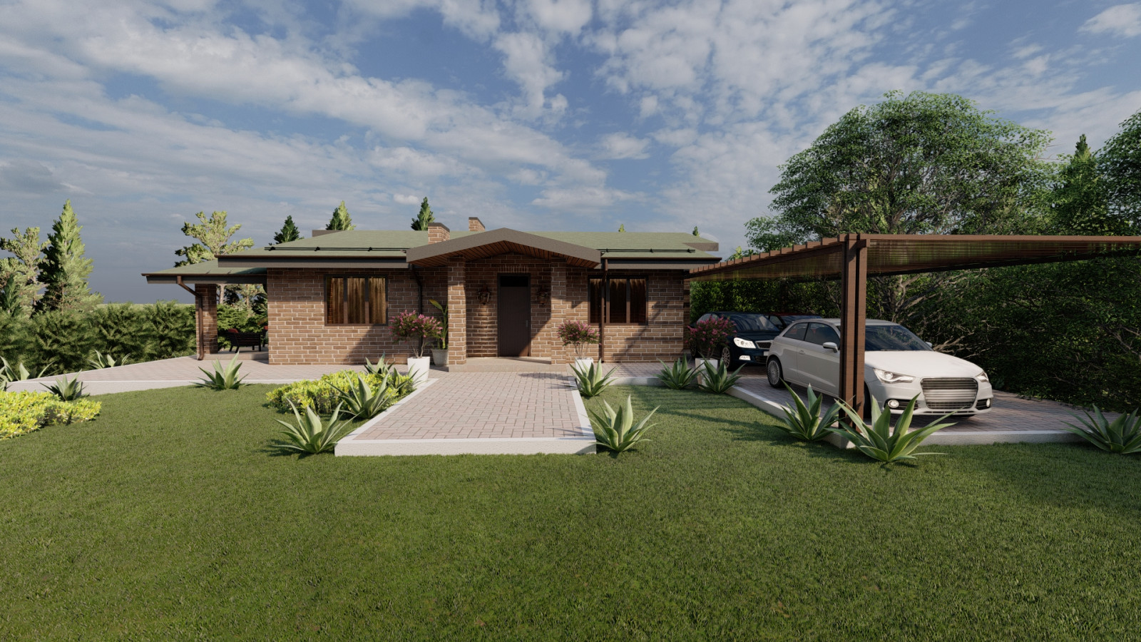 Обложка проекта: Одноэтажный дом с подвалом