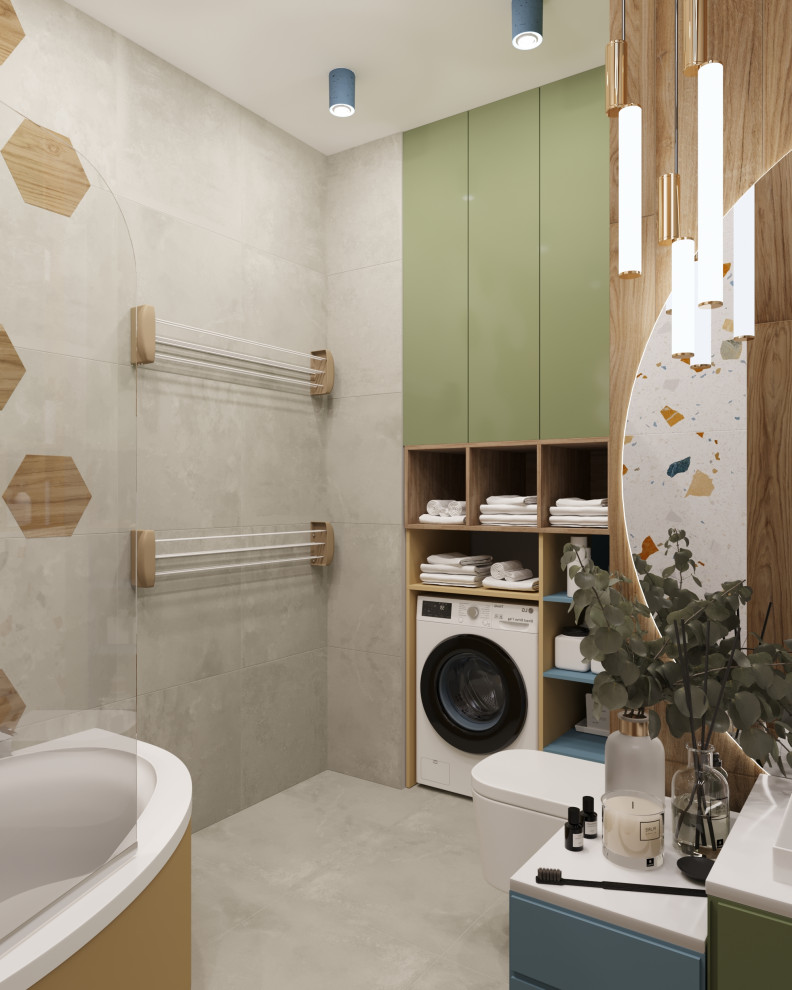 Ванная комната по проекту monochrome design