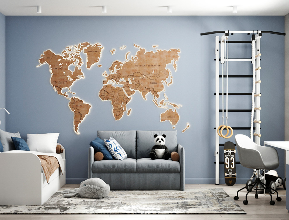 Квартира с современной гостиной с отсылками к ар-деко. Проект 2022 года