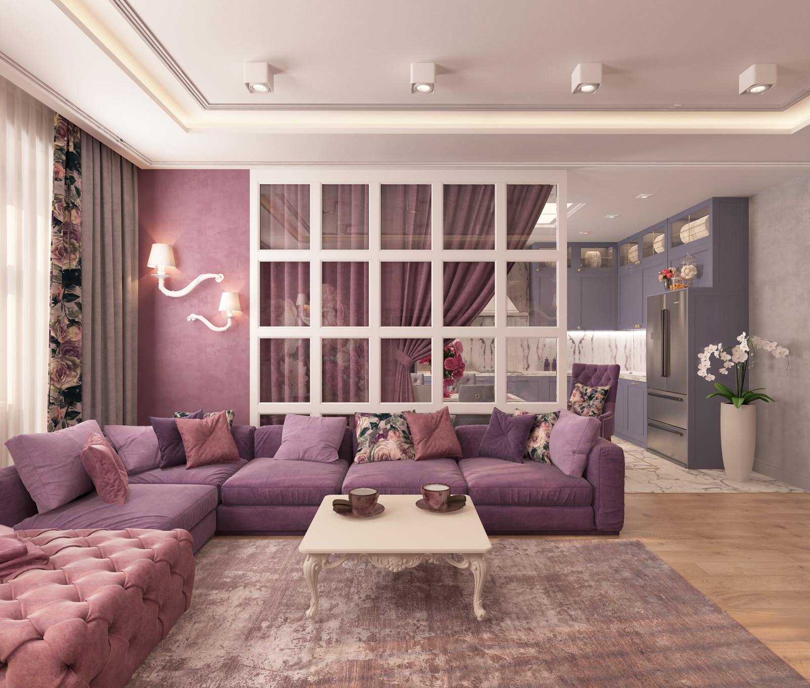 Эклектичный интерьер в ЖК Петровский, 100 кв. м. (г. Новосибирск)