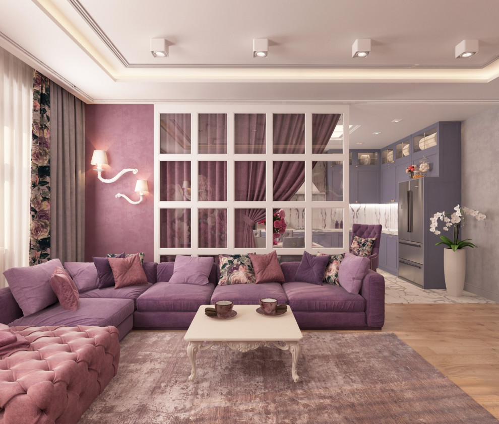 Эклектичный интерьер в ЖК Петровский, 100 кв. м. (г. Новосибирск)