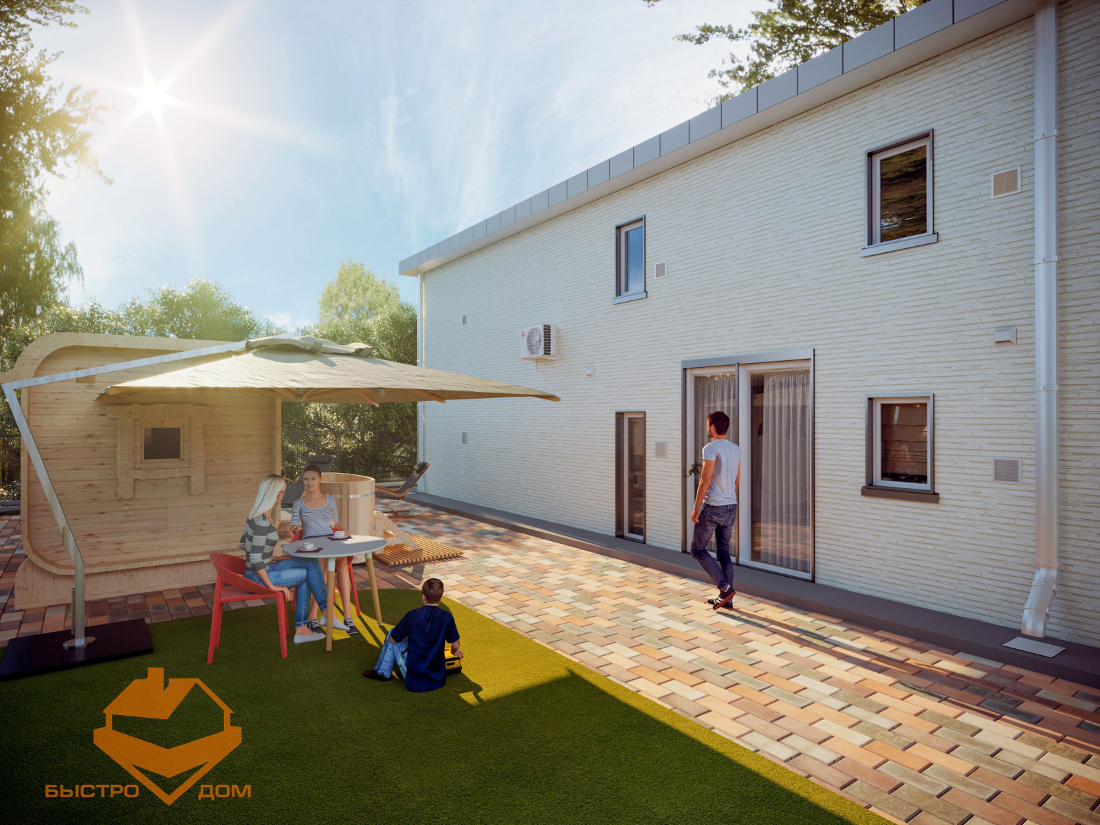 Частный дом 168 м2 в посёлке Романово-Лайф, Подмосковье