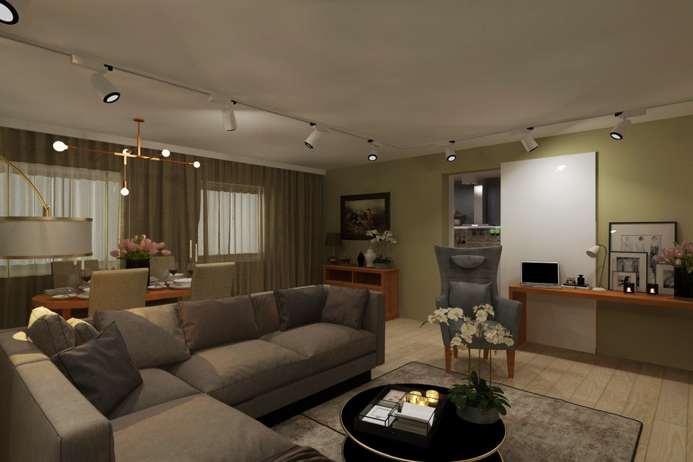 Дом с оливковой гостиной