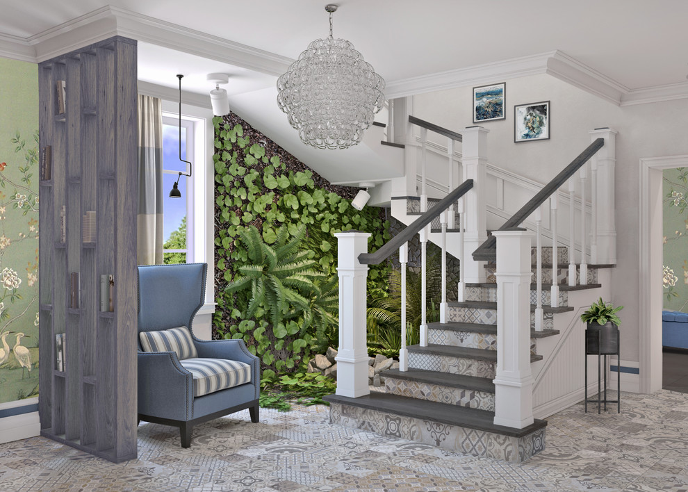 Обложка проекта: Холл с лестницей