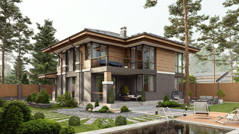 Обложка проекта: Аккуратный 2-х этажный частный дом в Ростове-на-Дону