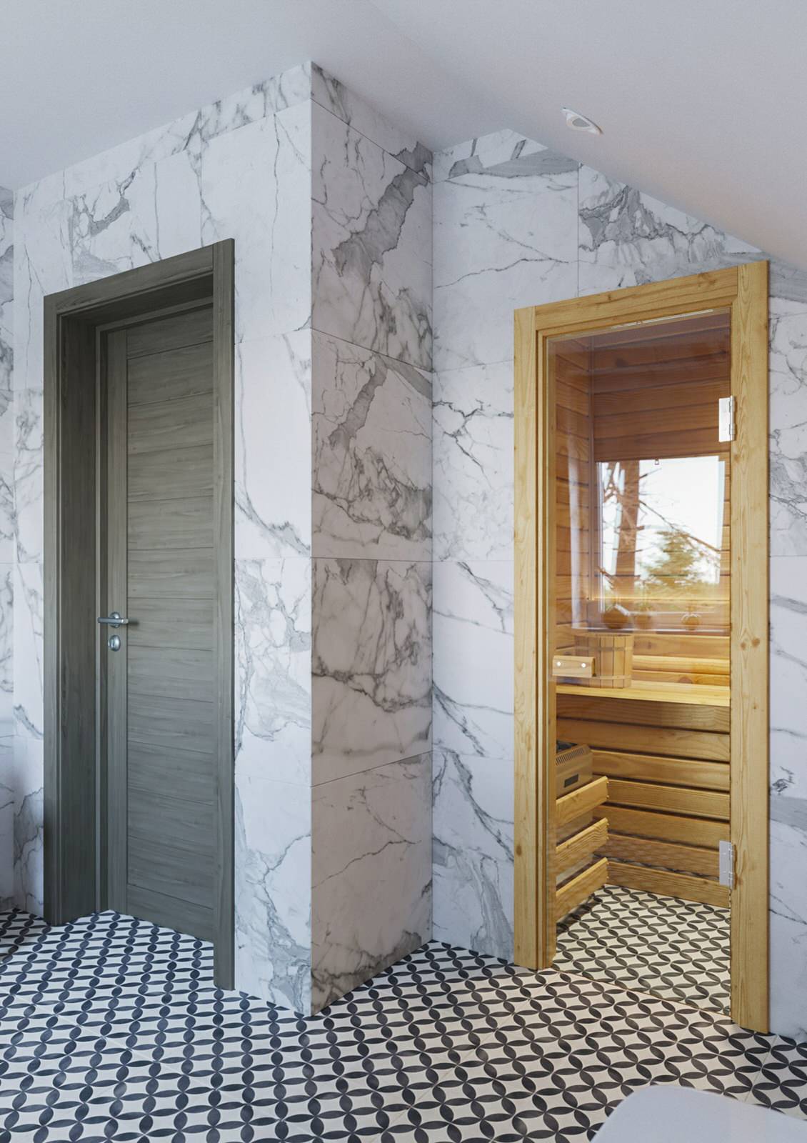 Мансардный этаж в сканди стиле