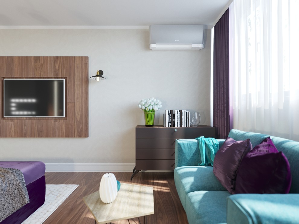 Дизайн интерьера спальни для молодой пары с двумя детьми,вариант 2