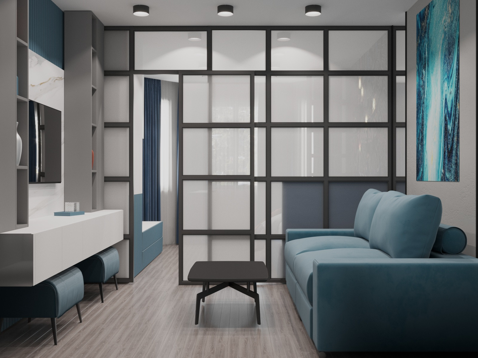 Квартира в современном стиле.