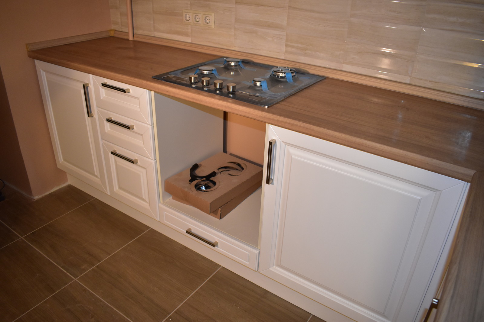 Кухня из массива бука, модель ЭКО