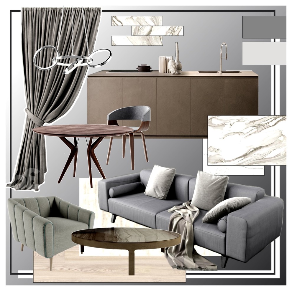 проект квартиры "АДЕЛИНА" moodboard
