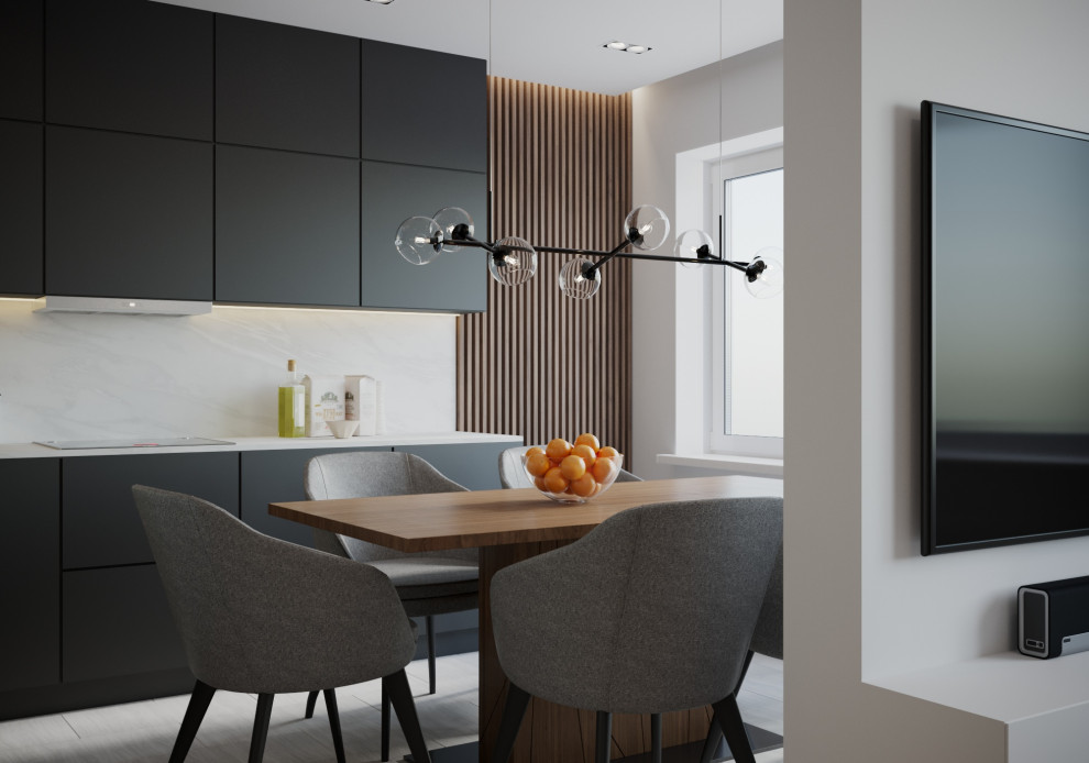Визуализация кухни-гостиной