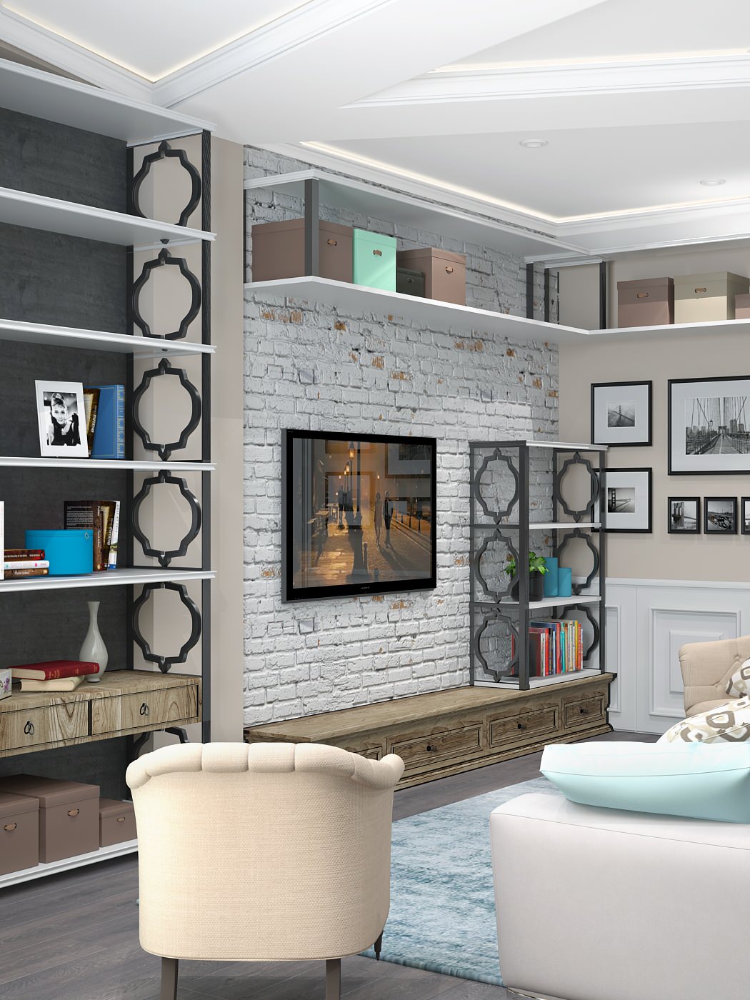 Гостиная дизайн-студии интерьеров Vitta-Group